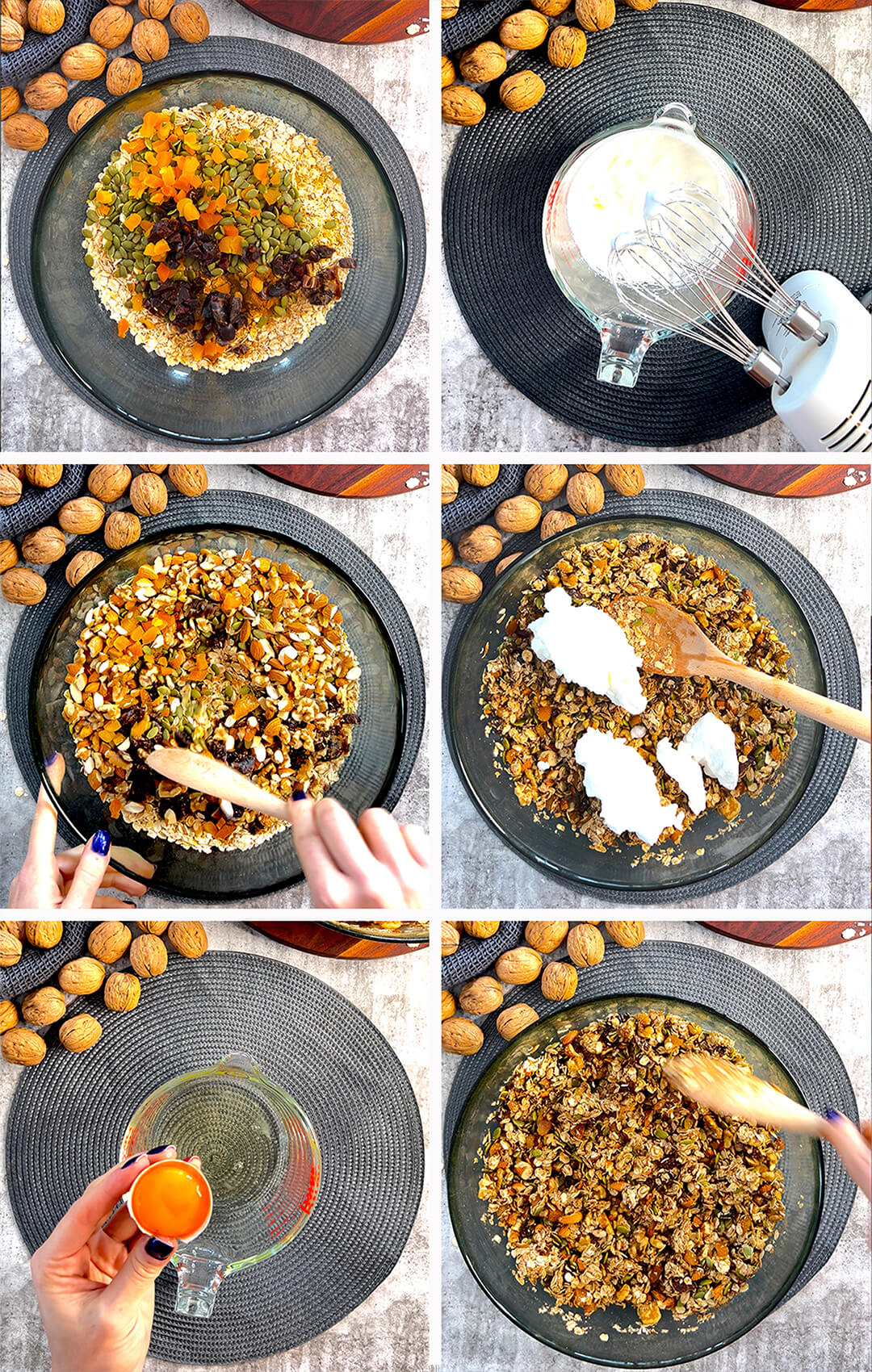 Step-by-step guide to making easy healthy crunchy granola clusters at home with wholesome ingredients, kid-friendly and naturally sweetened, gluten-free and naturally sweetened 