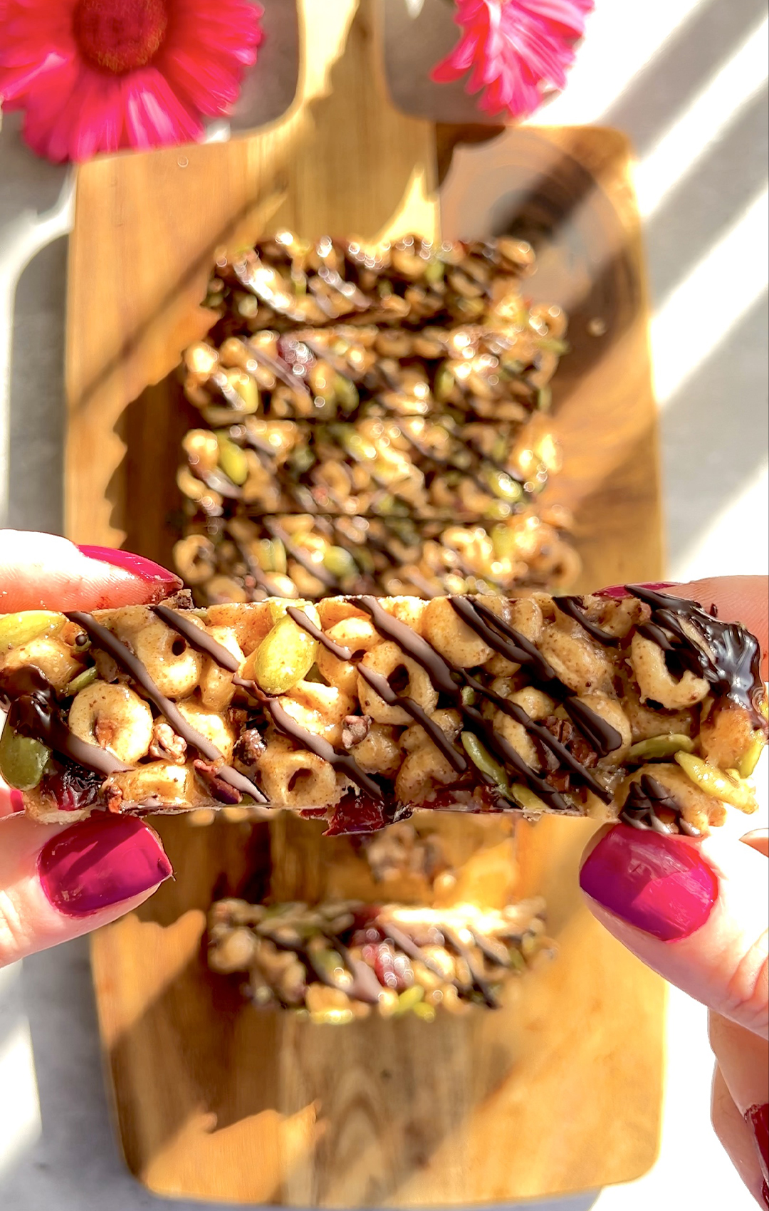 Crunchy, chewy Homemade Healthy paleo cereal bars