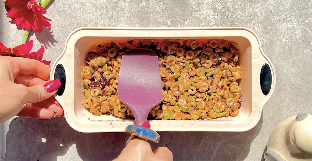 Step by step Instructions, paleo bars with nuts, seeds, and dried cranberries