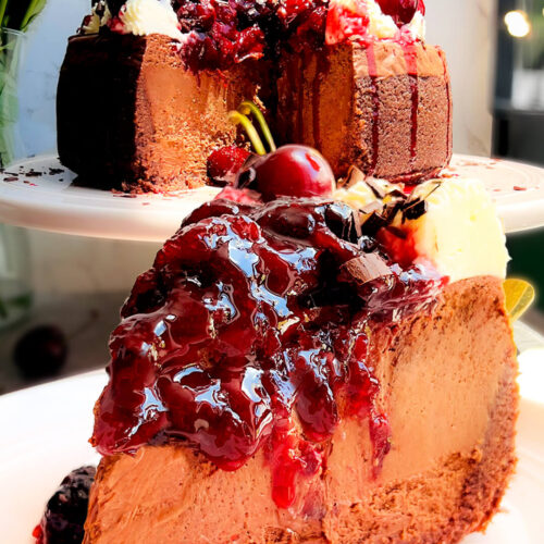 best sugar free french forest cheesecake