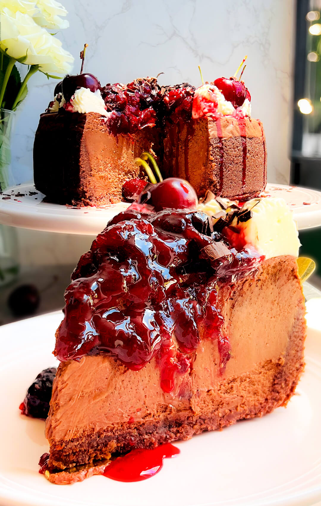 best sugar free french forest cheesecake