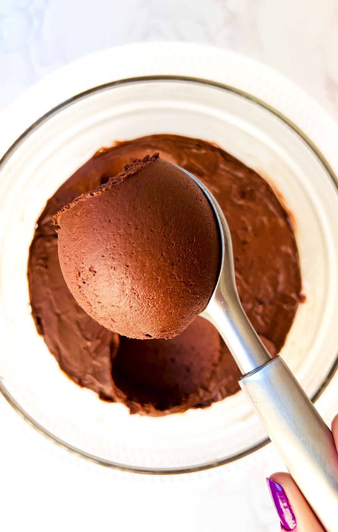 10 dairy free silky chocolate ganache scoop