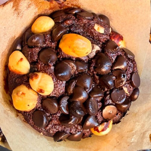 Double Chocolate Banana Muffin Close Up 07