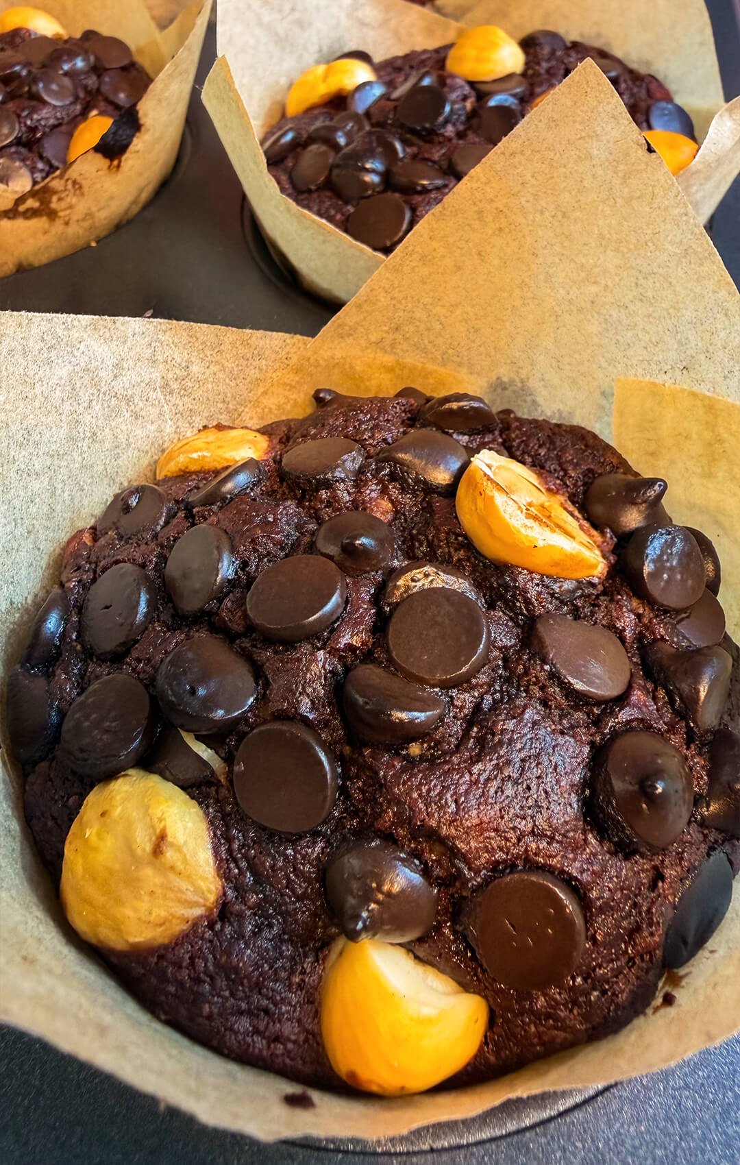 Healthy Fudgy Chocolate Banana Muffin 06.1